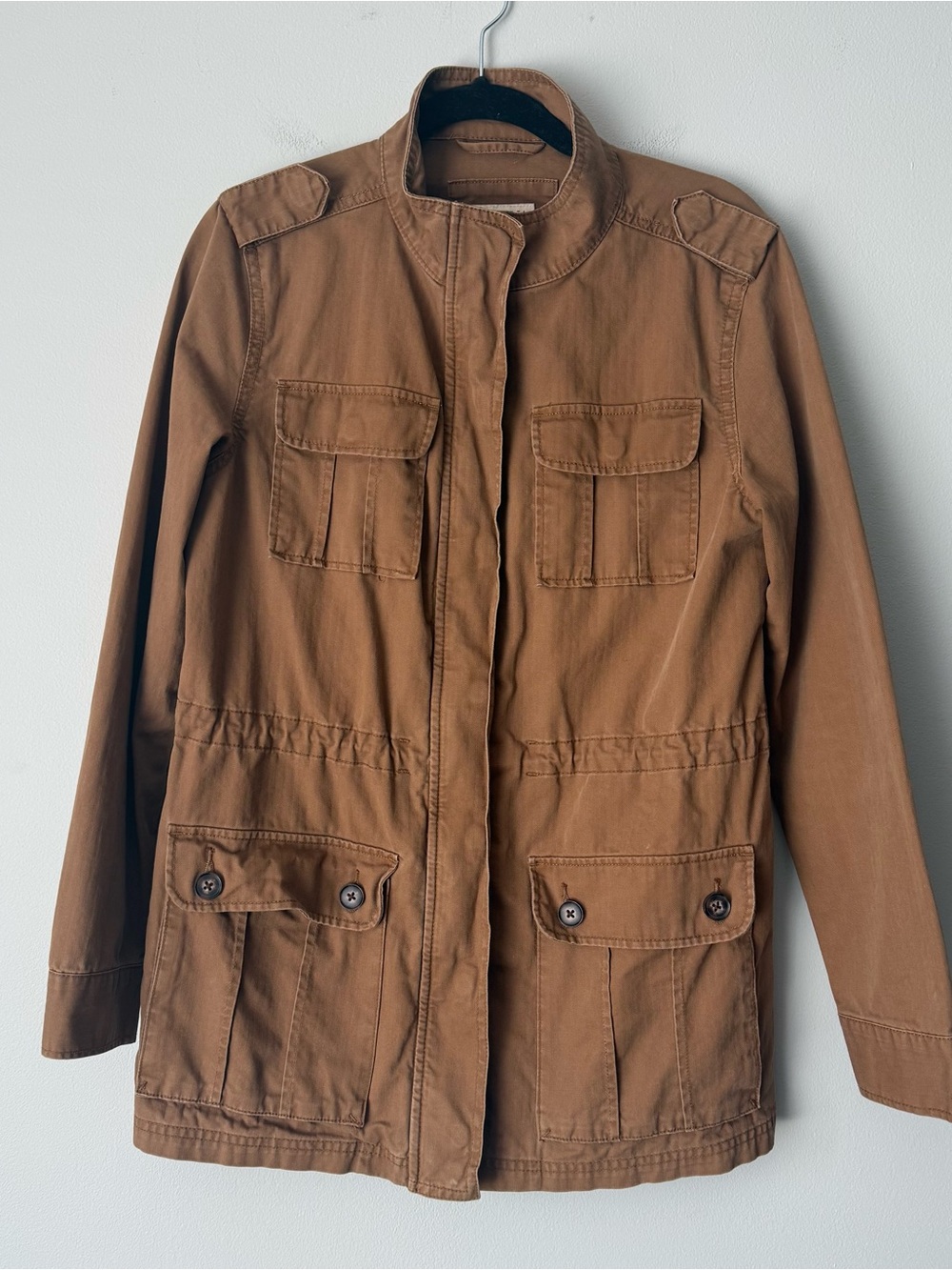 Merona Brown Utility Jacket with Button Flap Pockets